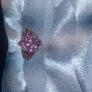 Pink stone rose gold ring